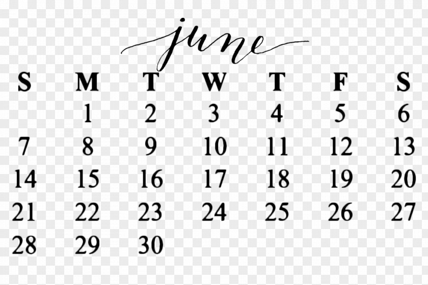 June 2018 Calendar 0 January PNG