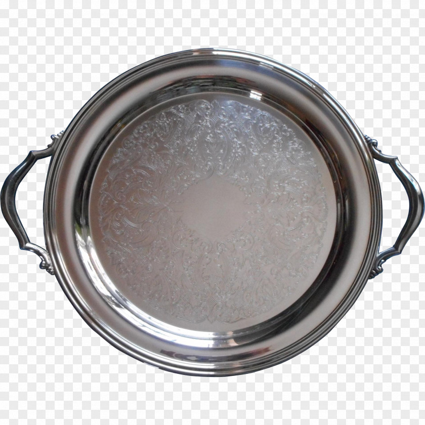 Silver Tray Platter Plating Creamer PNG