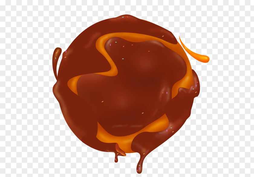 Chocolate Cartoon Syrup Fudge Sundae Fountain PNG