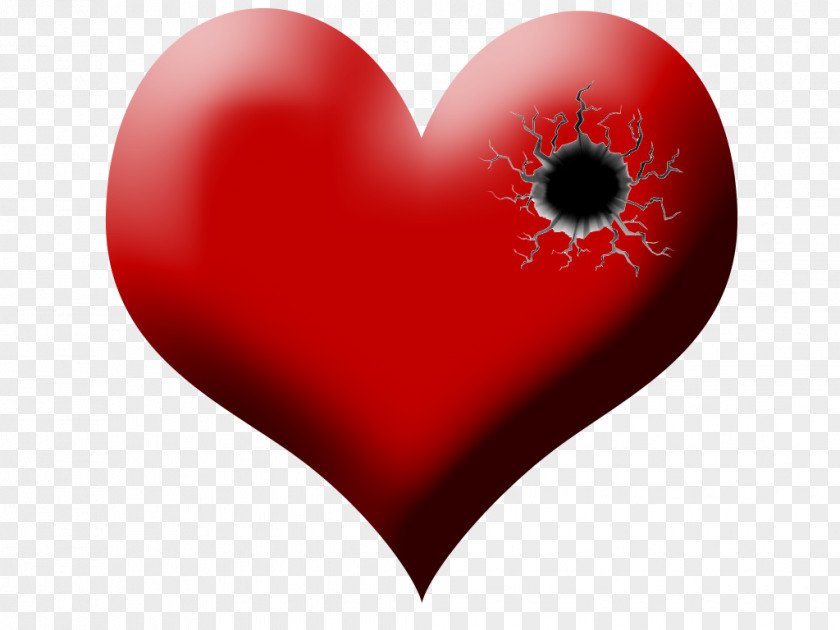 Hole Heart Valentine's Day Red Clip Art PNG