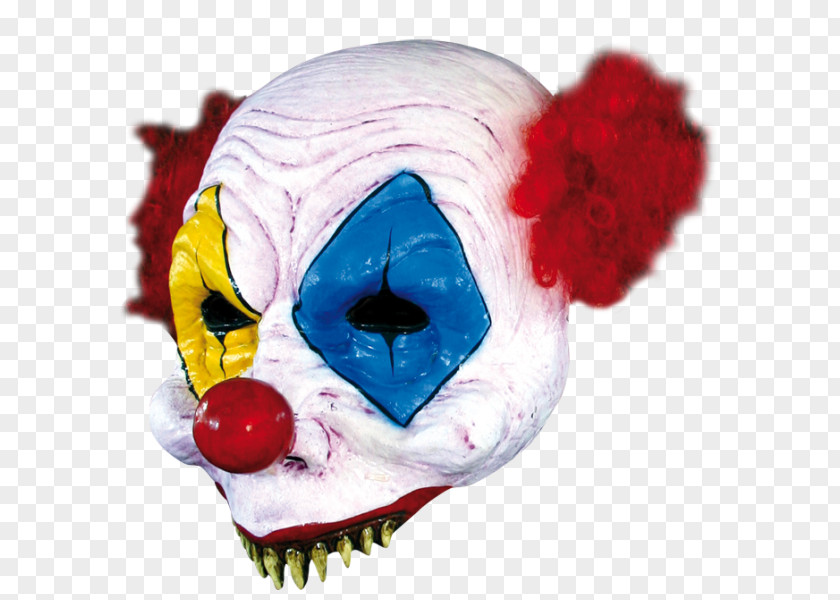 Mask Evil Clown Latex Costume PNG