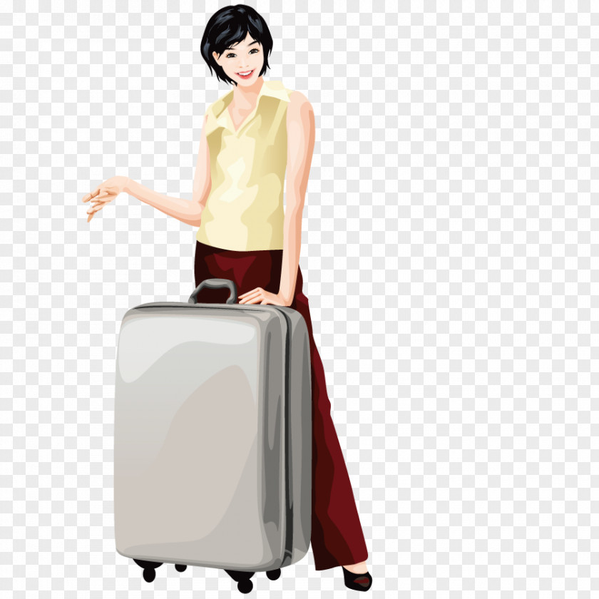 Vector Travel Beauty Baggage Suitcase Illustration PNG