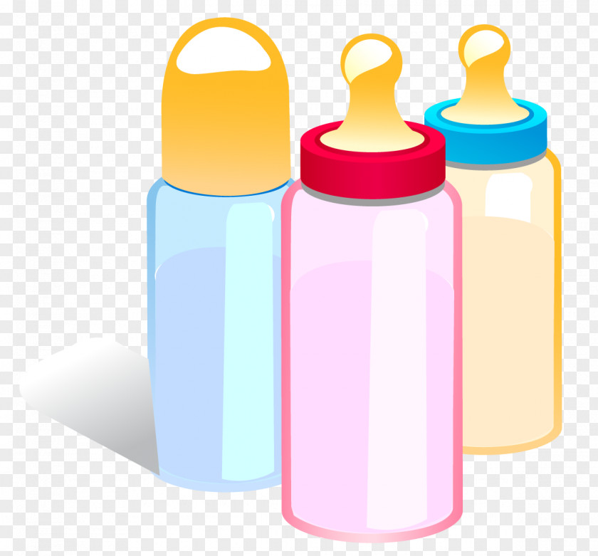 Cute Cartoon Bottle Pacifier Infant Baby Clip Art PNG
