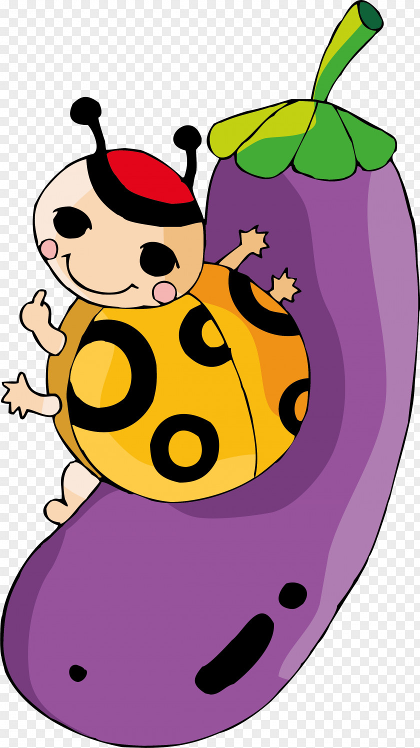 Eggplant Ladybird Clip Art PNG