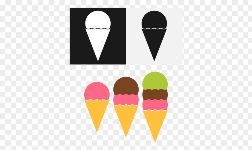 Minimal Ice Cream Cones Waffle Chocolate PNG