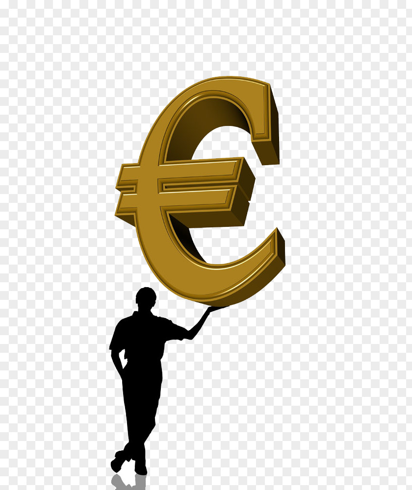 Silhouette Man And The Euro Symbol Pictures Sign Loan PNG