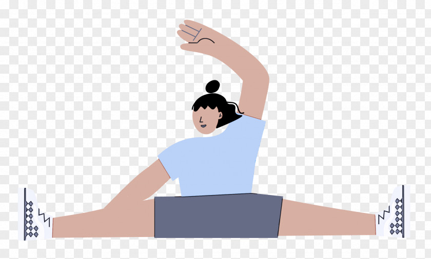 Sitting Floor Stretching Sports PNG