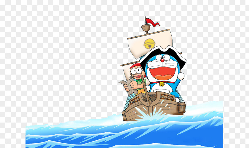 Cartoon Pirate Ship Doraemon Nobita Nobi Animation Wallpaper PNG