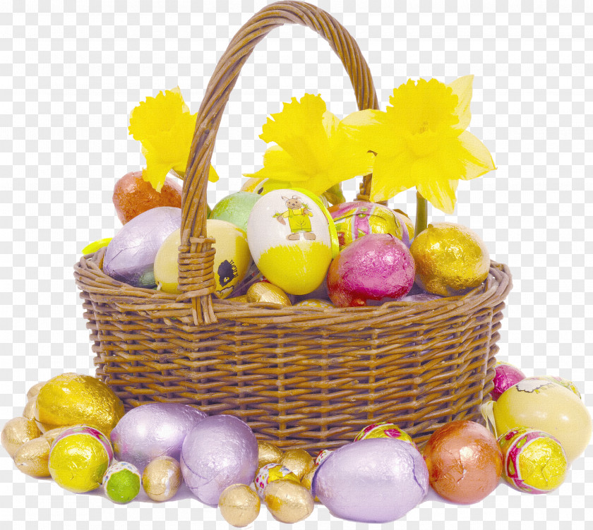 Easter Chocolate Truffle Cake Egg In The Basket PNG