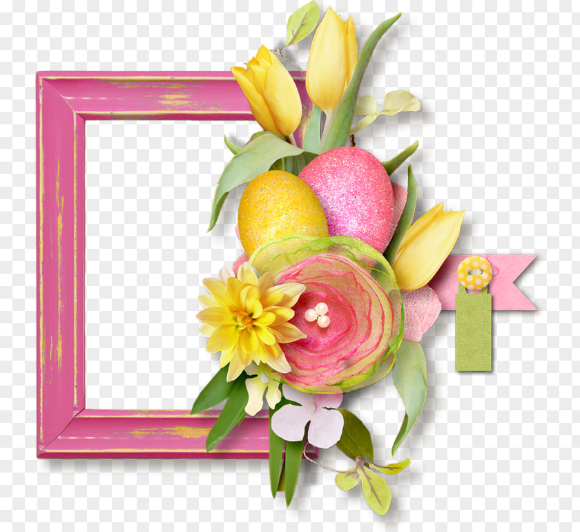 Easter Frame Bunny Pan De Pascua Flower PNG