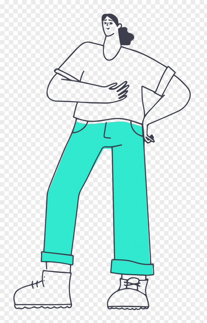 Girl Standing PNG