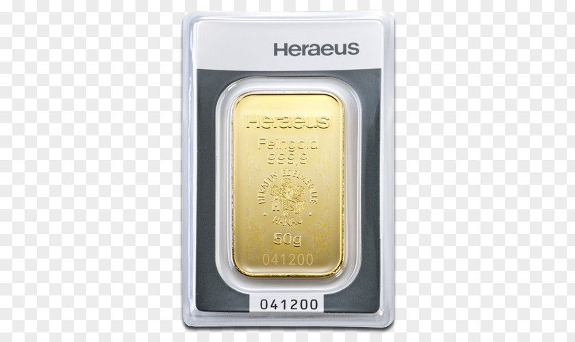 Gold Bar Ingot Heraeus Gram PNG