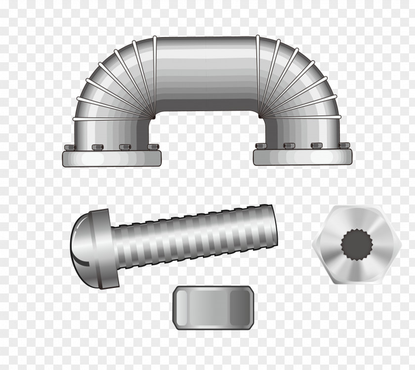 Vector Tool Screw Nut Stainless Steel Pipe PNG