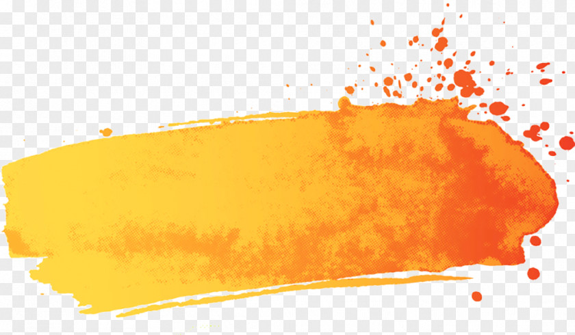Orange Pen And Ink Brush PNG