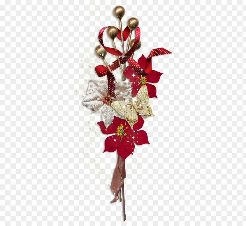 SCUBA DIVING Christmas Ornament Flower Garden Roses Clip Art PNG