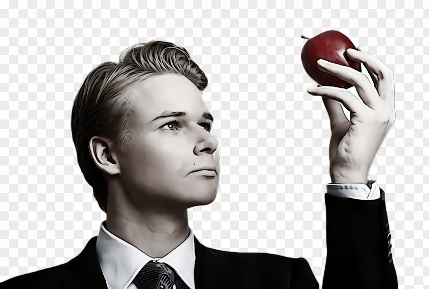 Style Temple Forehead Ear Neck Gentleman Apple PNG