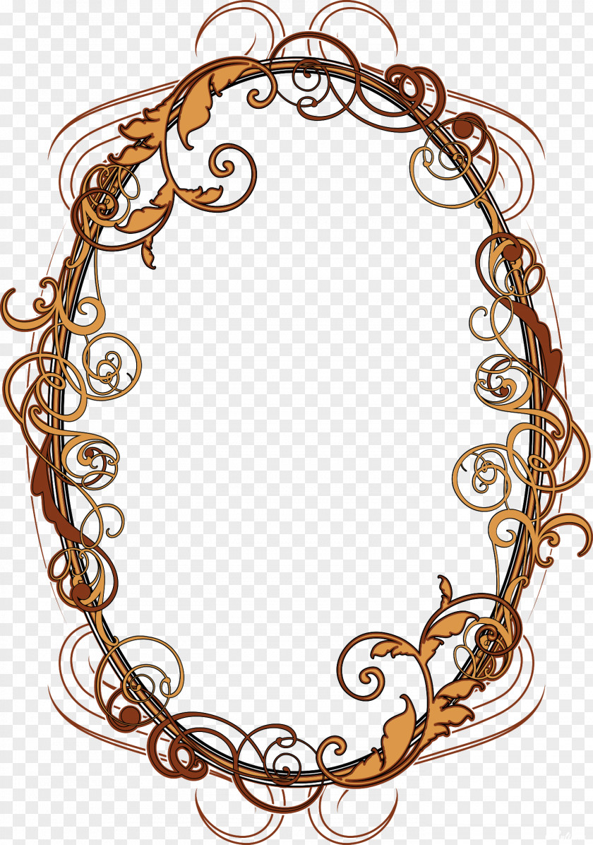Vintage Frame Body Jewellery PNG