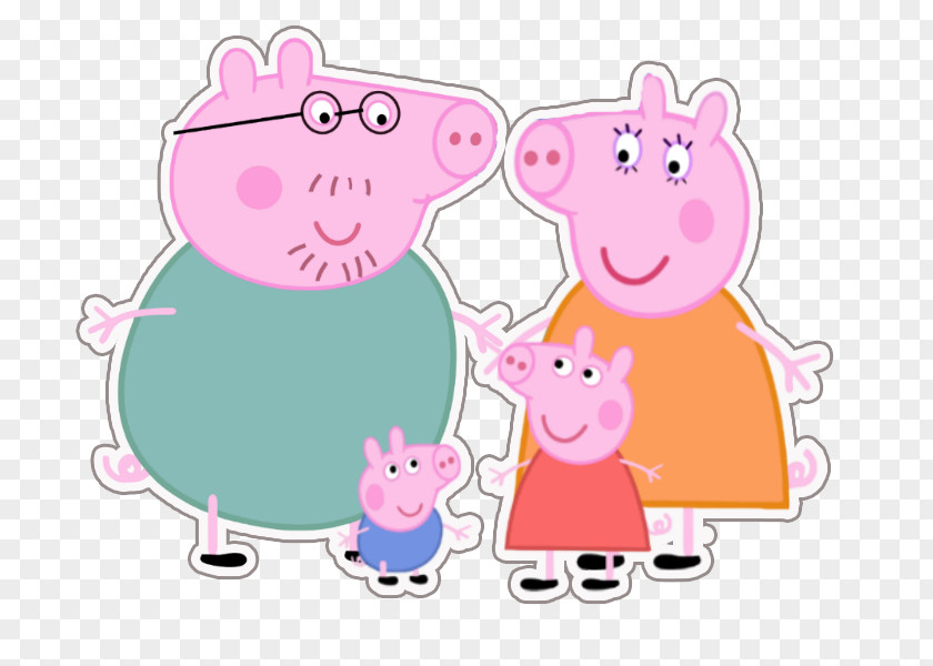 Daddy Pig Mummy Animated Cartoon Clip Art PNG