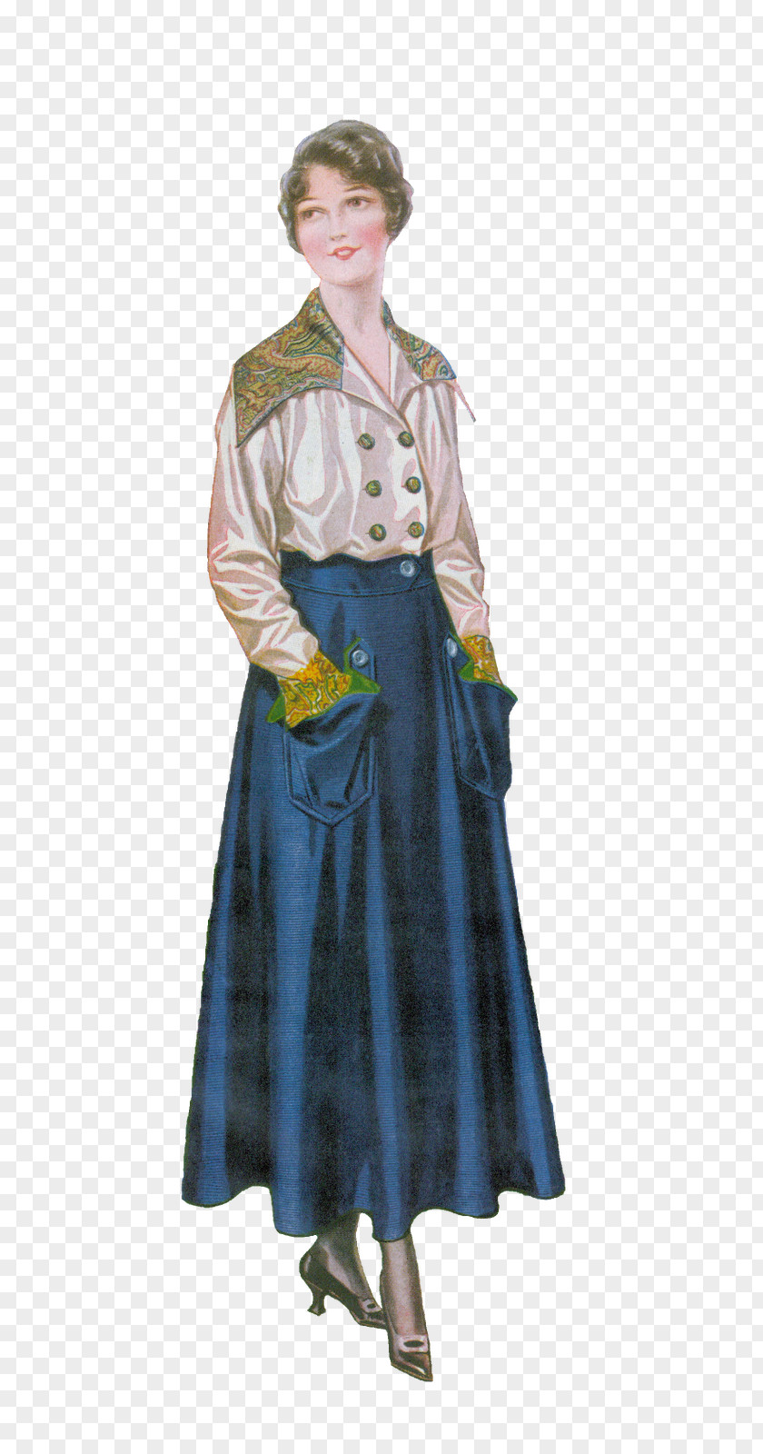 Fashion Women Vintage Clothing Dress Skirt PNG