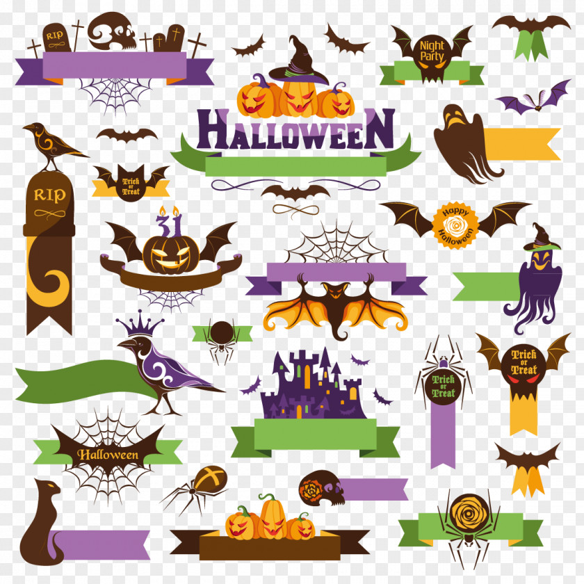 Halloween Vector Elements Euclidean Clip Art PNG