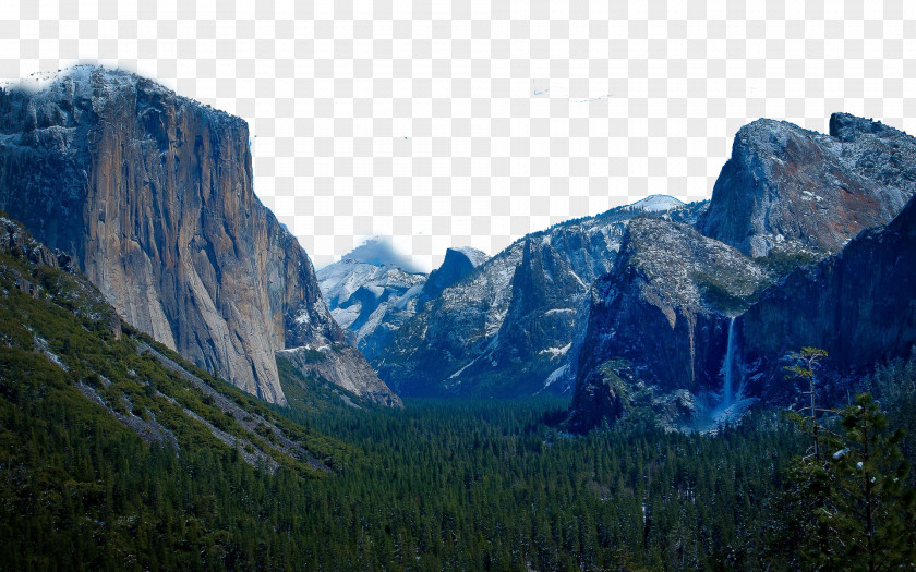 Yosemite National Park Seventeen Falls Vernal Fall Half Dome El Capitan Valley PNG