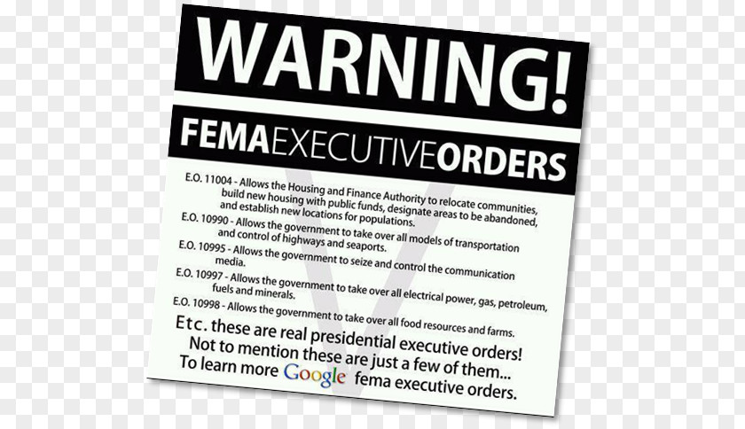 Executive Order Decal Sticker Warning Label Plastic Sign PNG