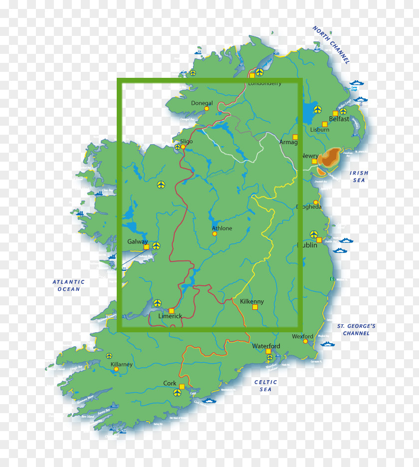 Lake Ireland Ecoregion Water Resources Map Land Lot PNG