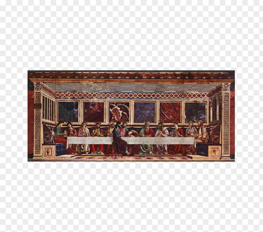 Painting Sant'Apollonia The Last Supper Baptism Of Christ PNG