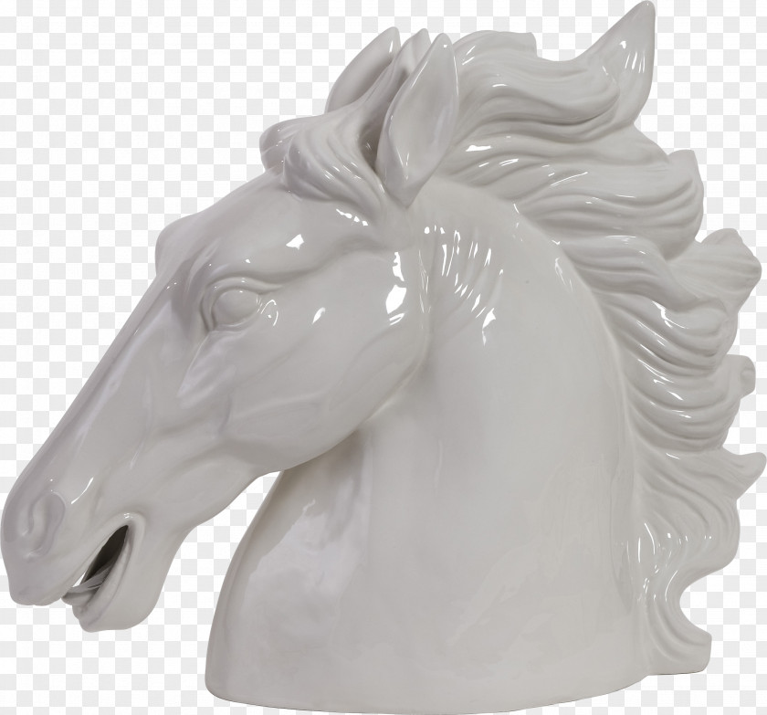 Pink Stallion Horse Sculpture Bit Bust Equestrian PNG