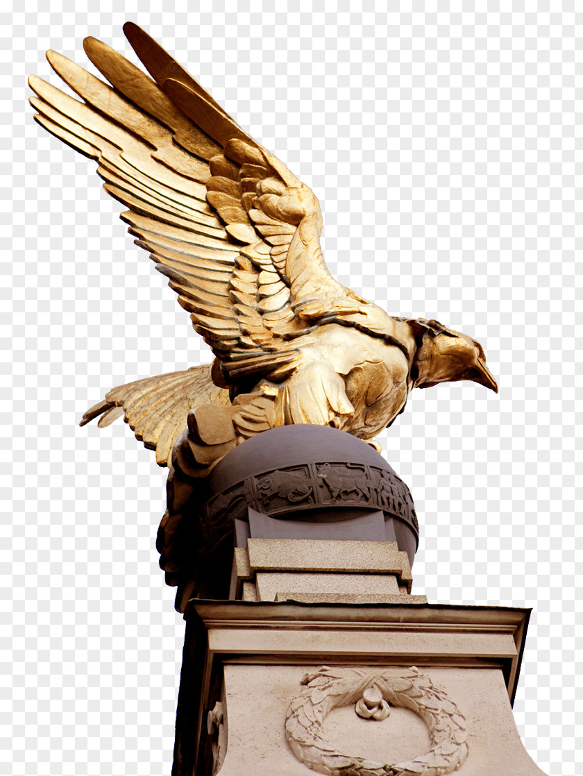 Golden Eagle Sculpture Statue Royal Air Force Memorial Victoria Embankment PNG