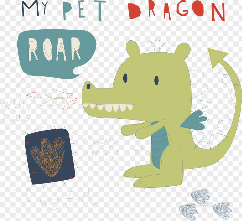 Green Dinosaur Vector Adobe Illustrator Clip Art PNG