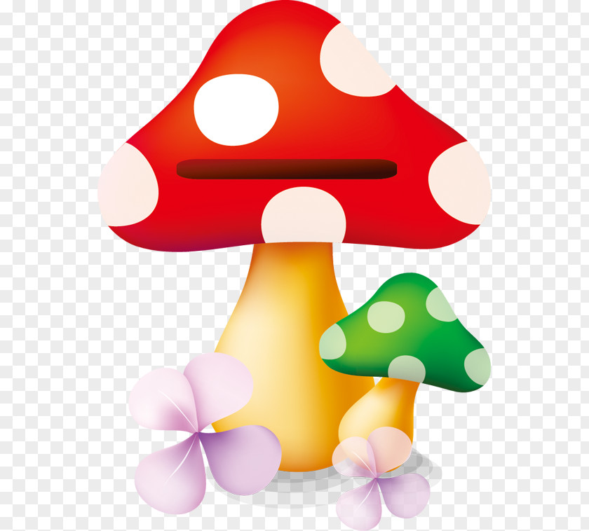 Hand-painted Lovely Mushroom Material Paper Airplane Balloon Cartoon PNG