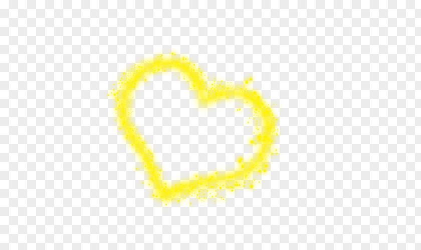 Heart-shaped Yellow Font PNG