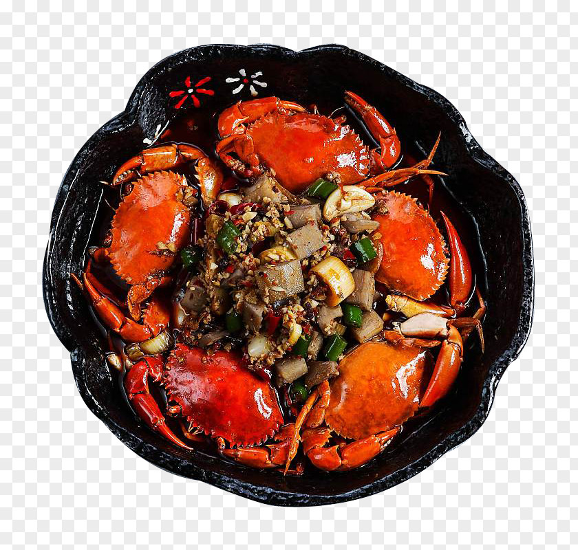 Spicy Stir-fried Crab Seafood Pungency Wok PNG