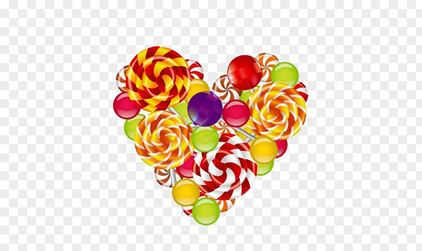 Colored Candy Love Lollipop Bonbon Gelatin Dessert PNG