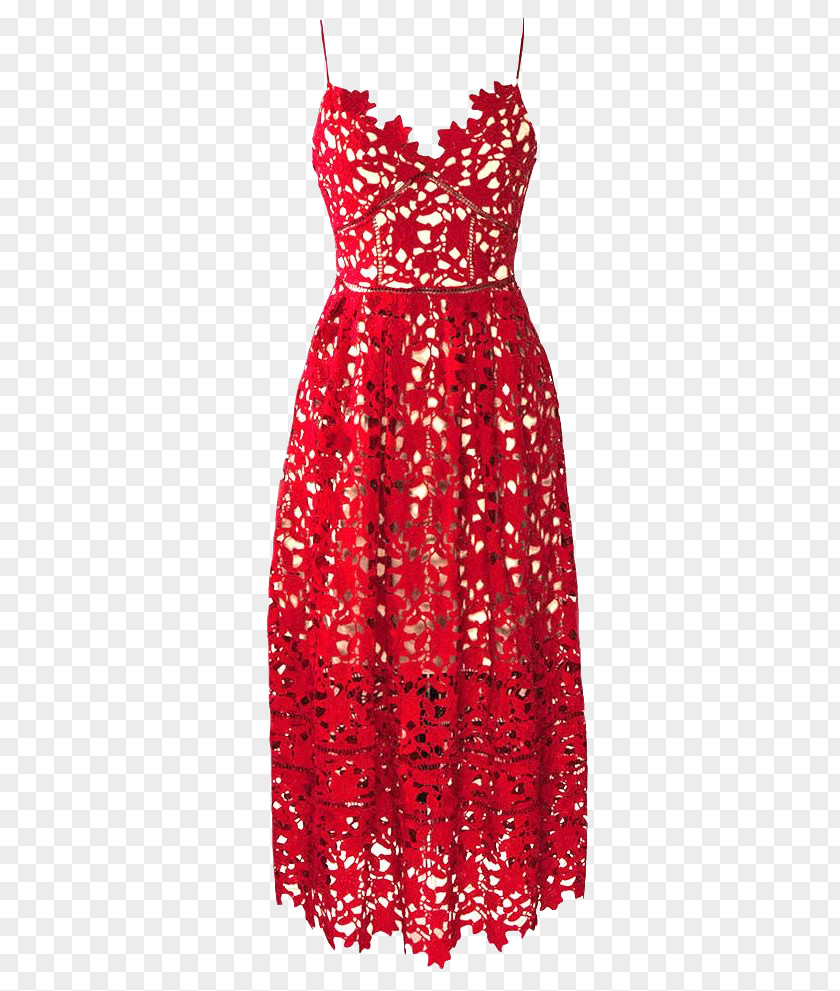 Red Lace Dress Evening Gown PNG