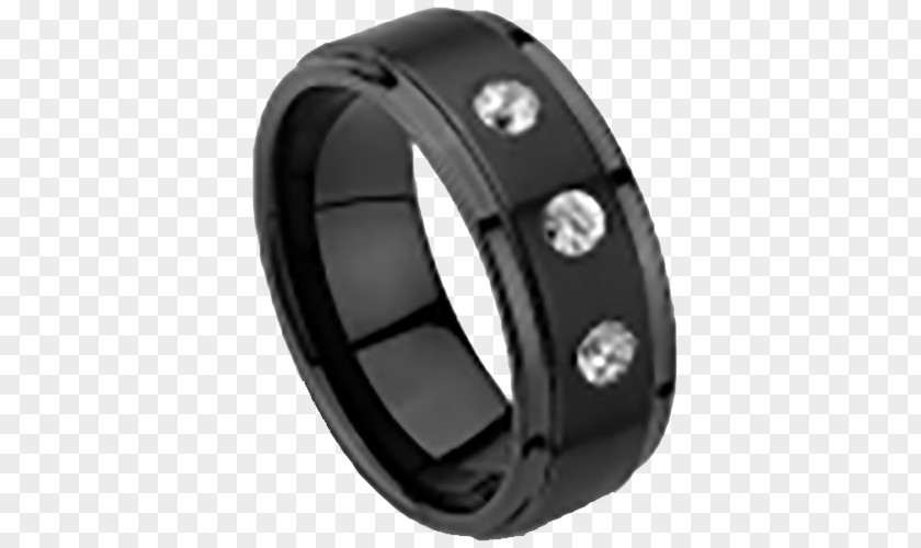 Ring Wedding Tungsten Carbide Cubic Zirconia PNG