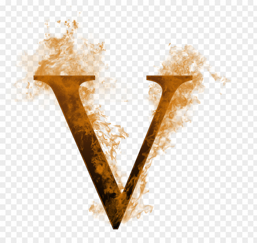 V Letter Typography Alphabet Calligraphy PNG