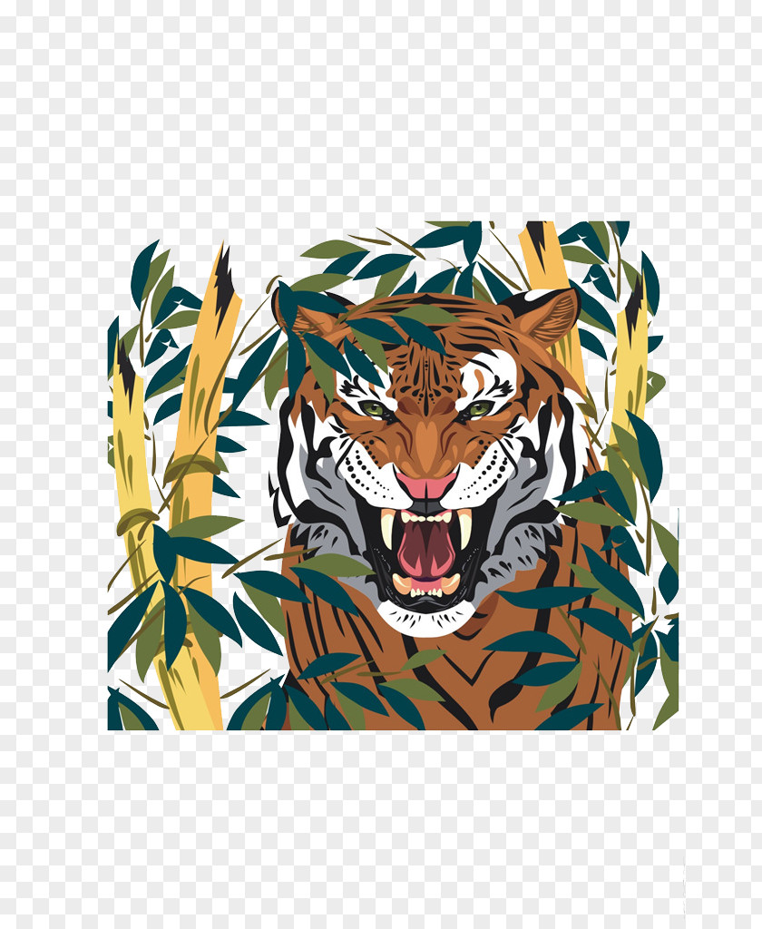 Pattern Tiger Illustration PNG