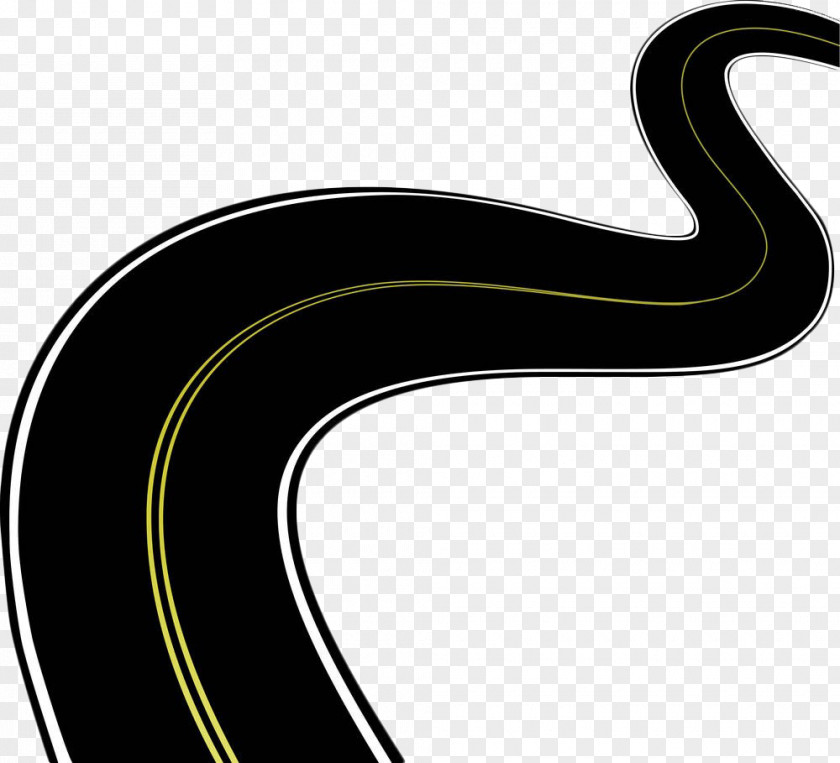 Black Twisted Road Highway Route Number PNG