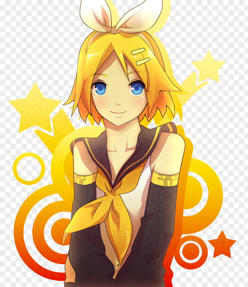 Yellow Background Shading Kagamine Rin/Len Desktop Wallpaper Fan Art DeviantArt PNG