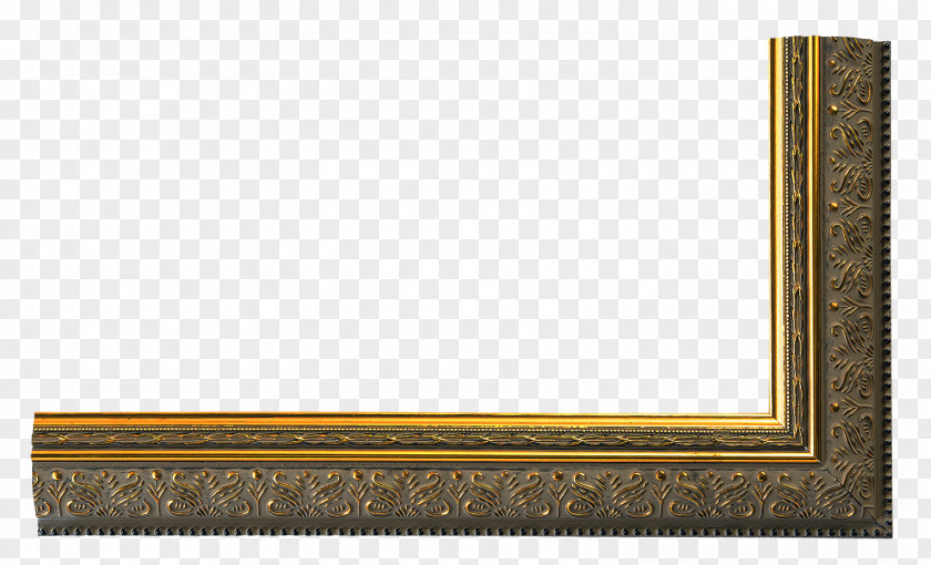 Angle 01504 Rectangle Picture Frames Brass PNG