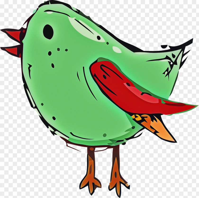 Cartoon Green Beak PNG