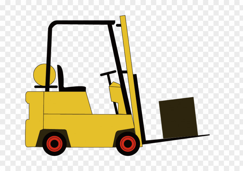 Vector Excavator Forklift Machine Cargo PNG