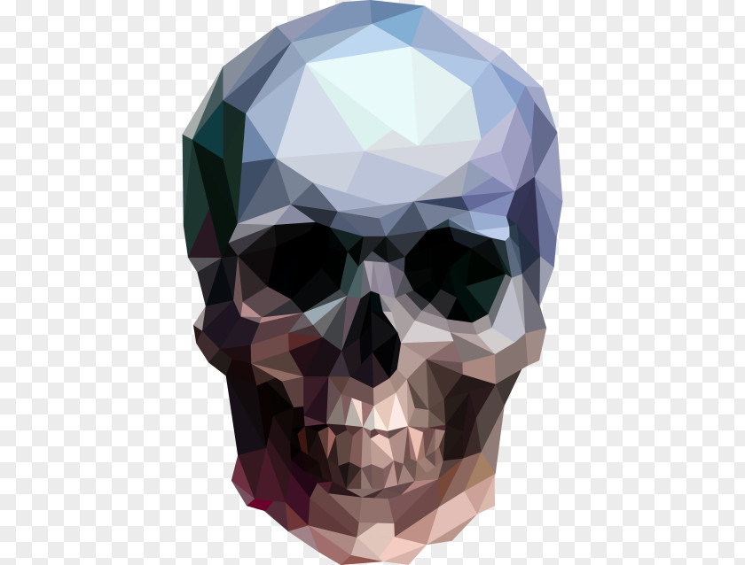 Cool Crystal Skull Low Poly Royalty-free Illustration PNG