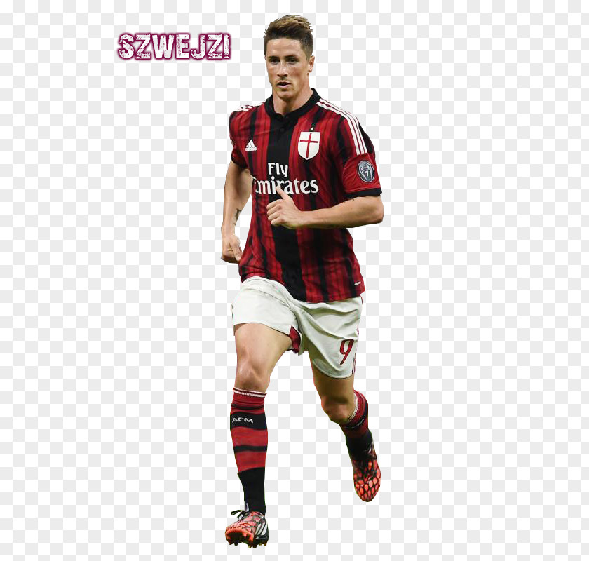 FERNANDO Torres Fernando A.C. Milan Jersey Atlético Madrid Soccer Player PNG