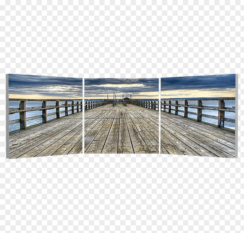 Pier Panoramic Photography Triptych Panel Painting Beach PNG