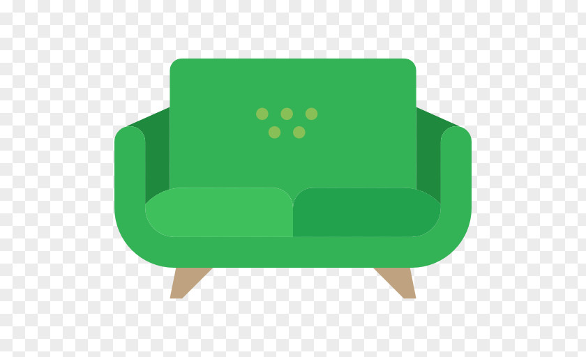 A Green Sofa Couch Furniture Chair Icon PNG