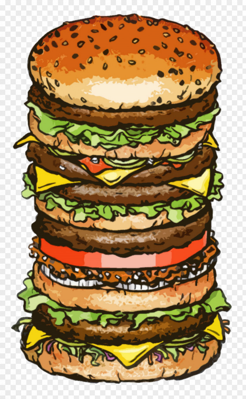 Burger Hamburger Cheeseburger McDonald's Big Mac Veggie French Fries PNG