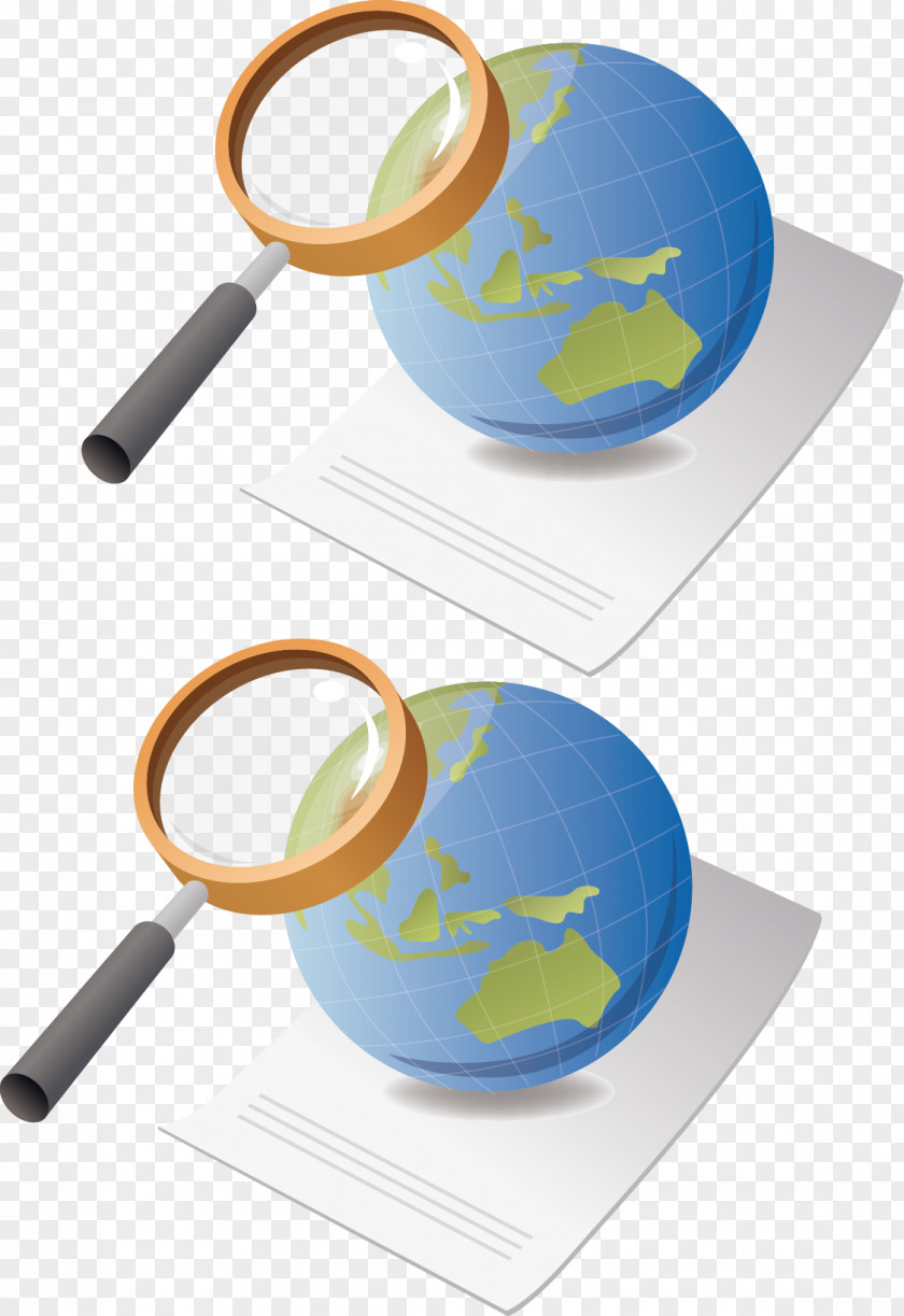 Cartoon Vector Magnifying Glass Private Investigator PNG